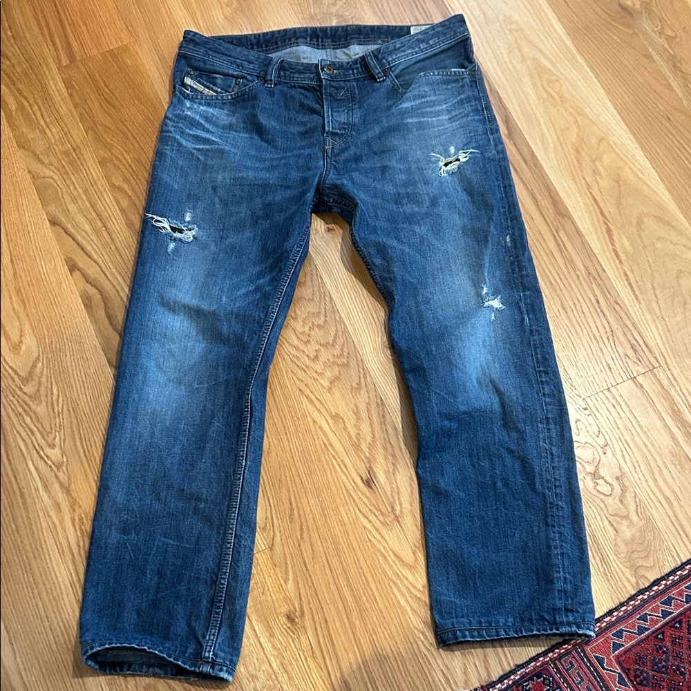Diesel Men's Slim Fit Distressed Denim Jeans
